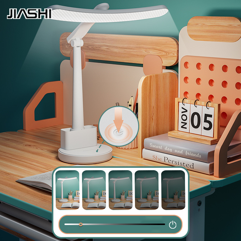 LED desk lamp special eye protection lamp for study dormitory charging plug-in dual-purpose folding desk bedside lamp small night light ราคา 239 บาท*ส่งฟรี