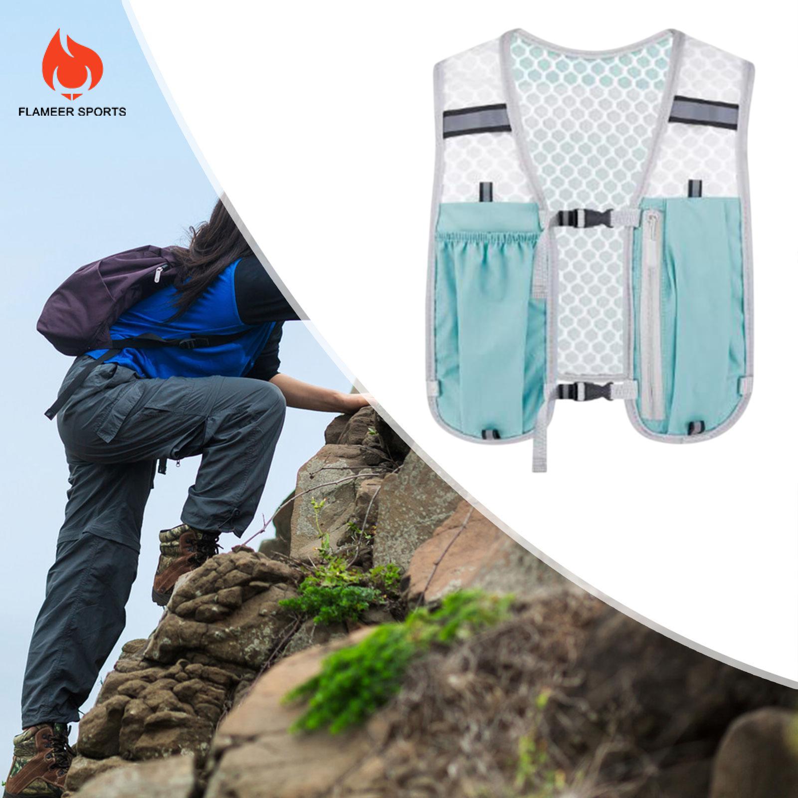 Flameer Áo khoác chạy Bộ Ba Lô trữ nước Ngoài Trời Túi đựng nước Daypack dải phản quang Cho Leo Núi Câu Cá Phụ Nữ Người Đàn Ông