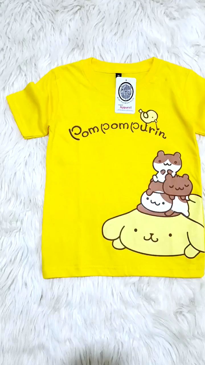 KFS 126 Atasan Baju Kaos Anak Pompompurin Sanrio Laki Laki Perempuan Baby & Kids 6 Bulan Sampai 11 Tahun