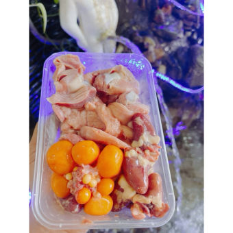 Tràng trứng gà non lòng mề tim gan hộp 500g (giao tphcm)