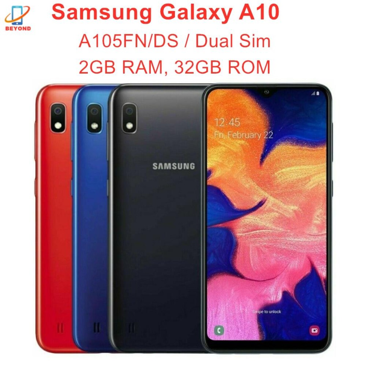 Samsung Galaxy A10 A105F Dual Sim Global Version 2GB RAM 32GB ROM 6.2 13MP 4G LTE Original Smartphone ราคา 2,578 บาท*ส่งฟรี
