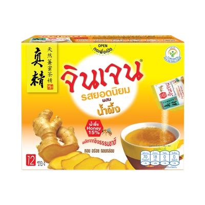 จินเจน ขิงผงผสมน้ำผึ้งรสยอดนิยม 216G. ราคา 112 บาท*ส่งฟรี