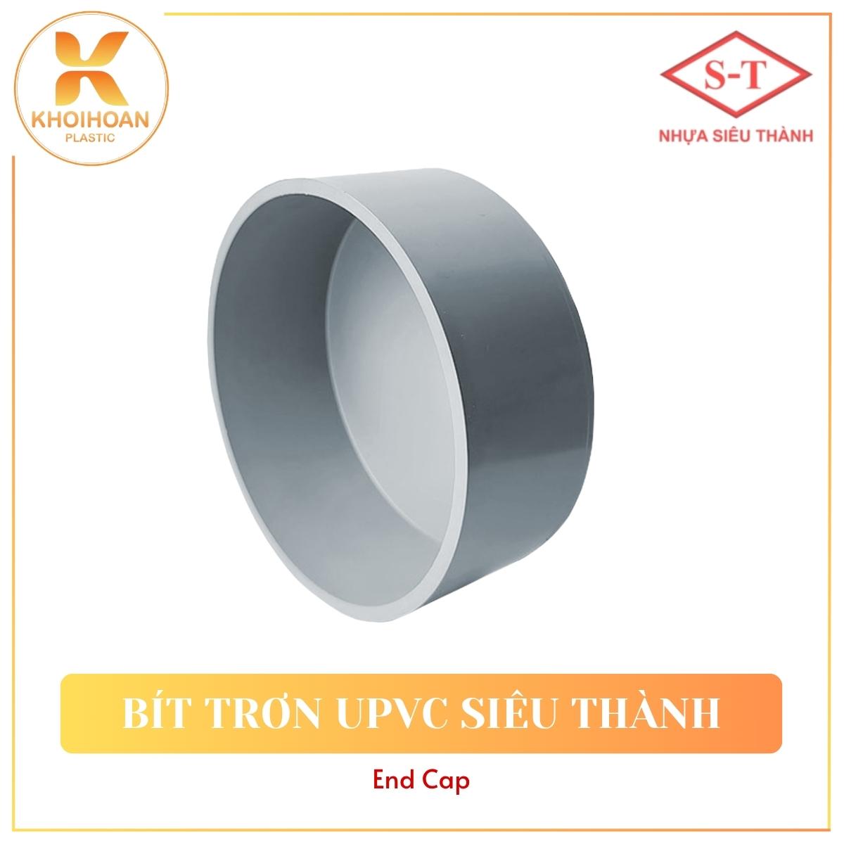 Nắp Bít Trơn Nhựa uPVC Siêu Thành, Bịt Tròn Chụp Ống | Phi 110, 114, 130, 140, 160, 168 | Khởi Hoàn