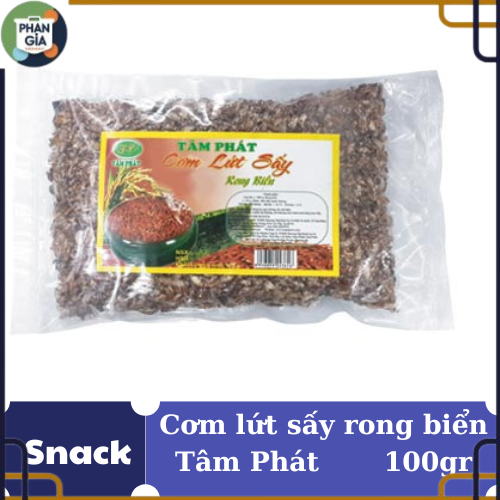 PG- SNACK CƠM GẠO LỨT SẤY RONG BIỂN TÂM PHÁT GÓI 100 G C