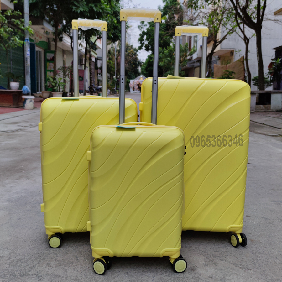 SALE Vali Nhựa PP cao cấp siêu bền chống bể vỡ khóa kéo 2 lớp chống trộm thích hợp ký gửi nước ngoài
