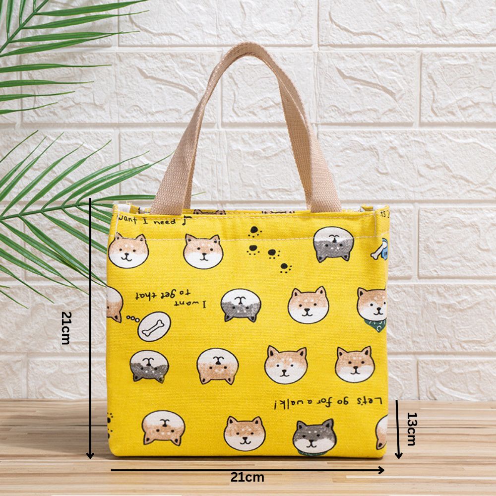 Túi đựng hộp cơm, túi đựng cơm giữ nhiệt xinh mang hộp cơm văn phòng vải Canvas chống thấm nước SUZU