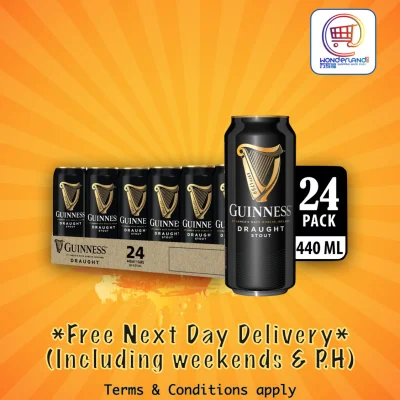 GUINNESS DRAUGHT CAN 24X440ML *BBD DEC 21* *NEXT DAY FREE DELIVERY*