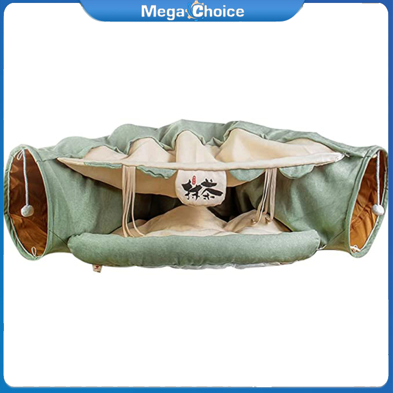 MegaChoice【100%Original】Foldable Cat Tunnel Tube T177 Upgraded Tunnel Bed Interactive Drill Channel Pet Supplies ราคา 873 บาท*ส่งฟรี