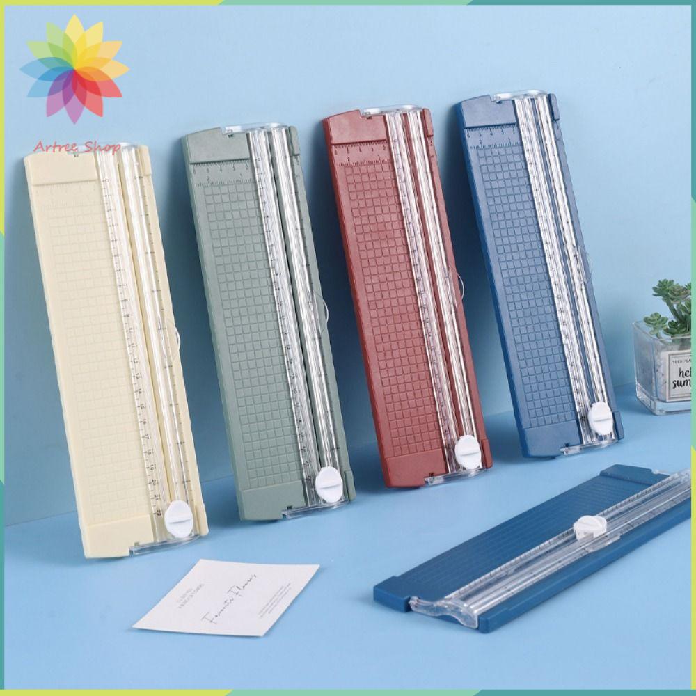 HETU070703. Hai chiều Máy cắt giấy A4 Nhựa Di động Máy cắt giấy Đơn giản Dụng cụ cắt giấy Văn phòng trường học