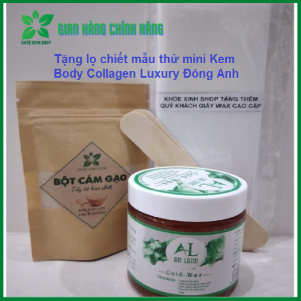 (ĐAI LÝ AN LÀNH) WAX LẠNH AN LÀNH CHÍNH HÃNG + QUÀ: BỘT TẨY TBC ,GIẤY WAX NHÁM, GIẤY WAX QUE giá rẻ