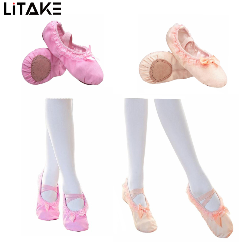 Ballet Shoes For Toddler Baby Girls Soft Cowhide Sole Dance Shoes Ballet Slippers Dance Practice Shoes ราคา 165 บาท*ส่งฟรี