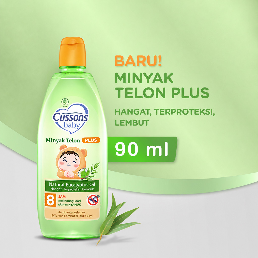 Cussons Baby Minyak Telon Plus – Kehangatan dan Perlindungan Efektif dari Gigitan Nyamuk hingga 8 Jam