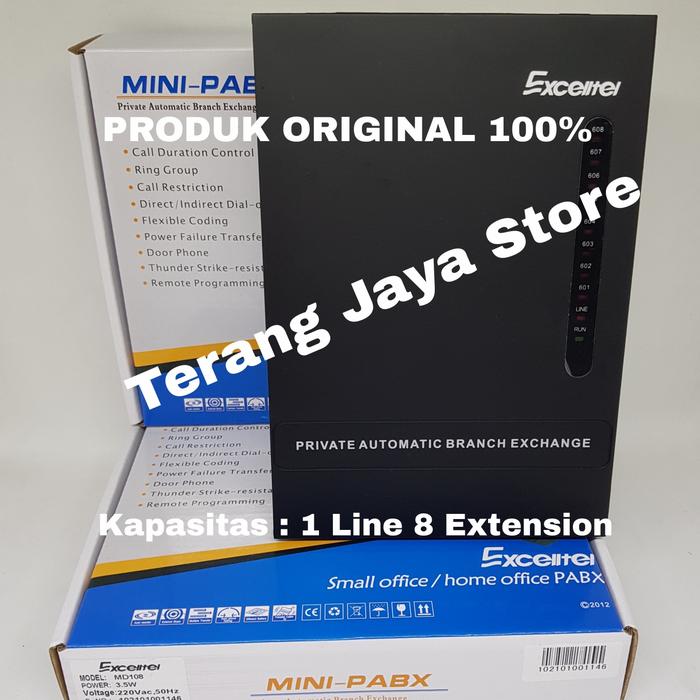 PABX EXCELLTEL MD108 MINI PABX EXCELLTEL MD108 PABX 1 LINE 8 EXTENSION-mirakuruu.id Harga  788,000 Ringgit*Penghantaran Percuma