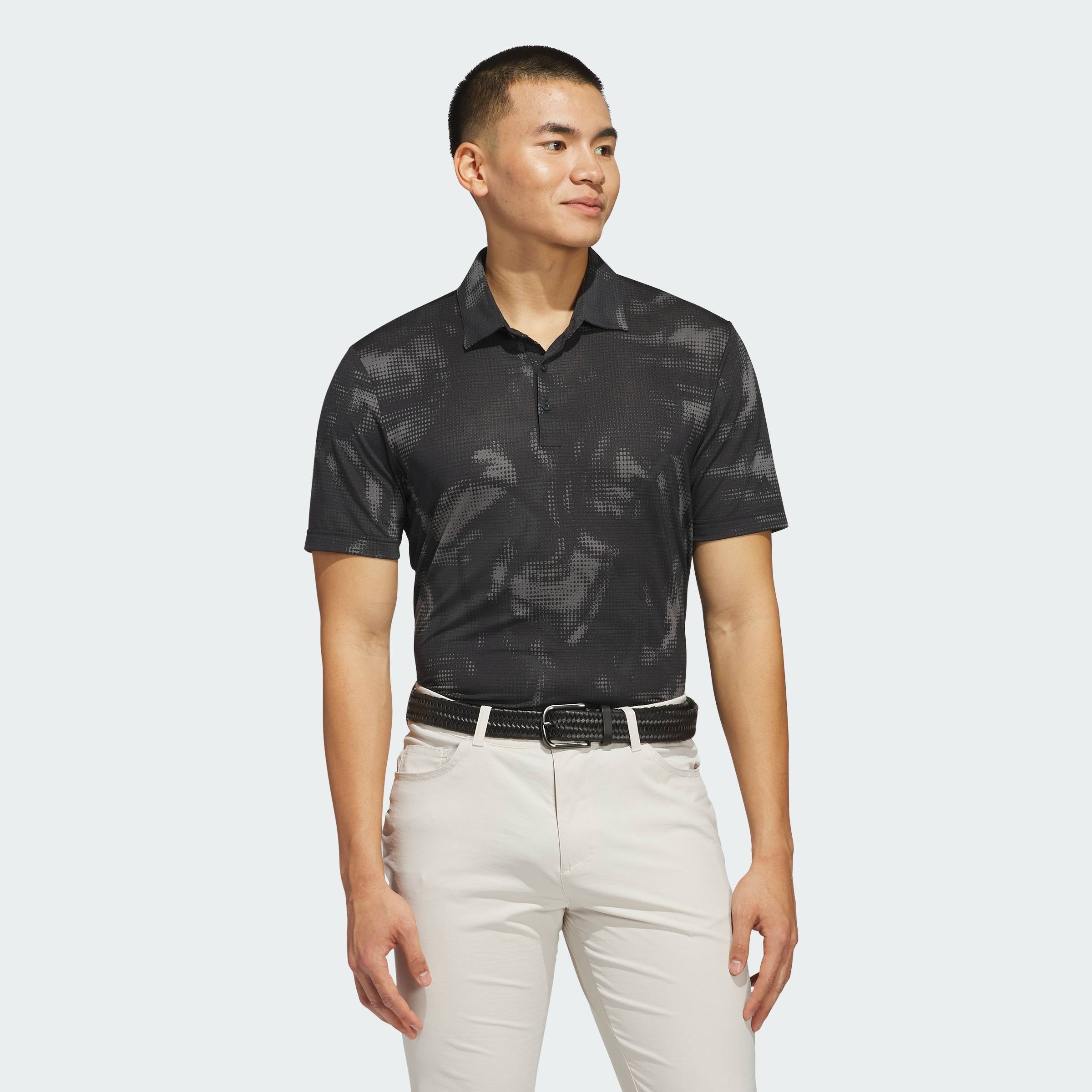 [0H-2H 15.7-VOUCHER 15%] adidas Đánh gôn Áo Polo Lưới In Họa Tiết Ultimate365 Nam Đen JF4894