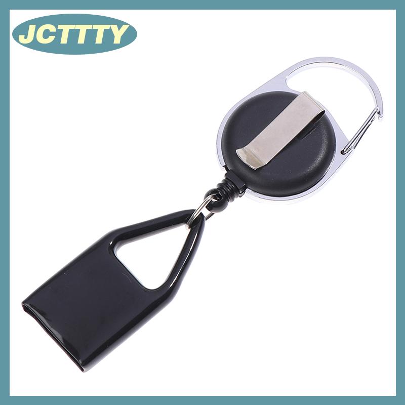 JCTTTY Nhẹ hơn dây xích an toàn Stash Clip trường hợp có thể thu vào Keychain nhẹ hơn chủ
