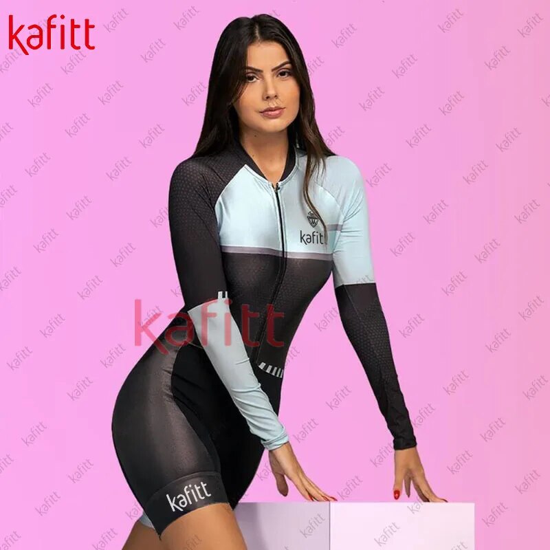 【Limited Quantity】 Kafitt Cycling Wear Set Unisex Jumpsuit Long Sleeve Bodysuit Fitness Swimwear Gel