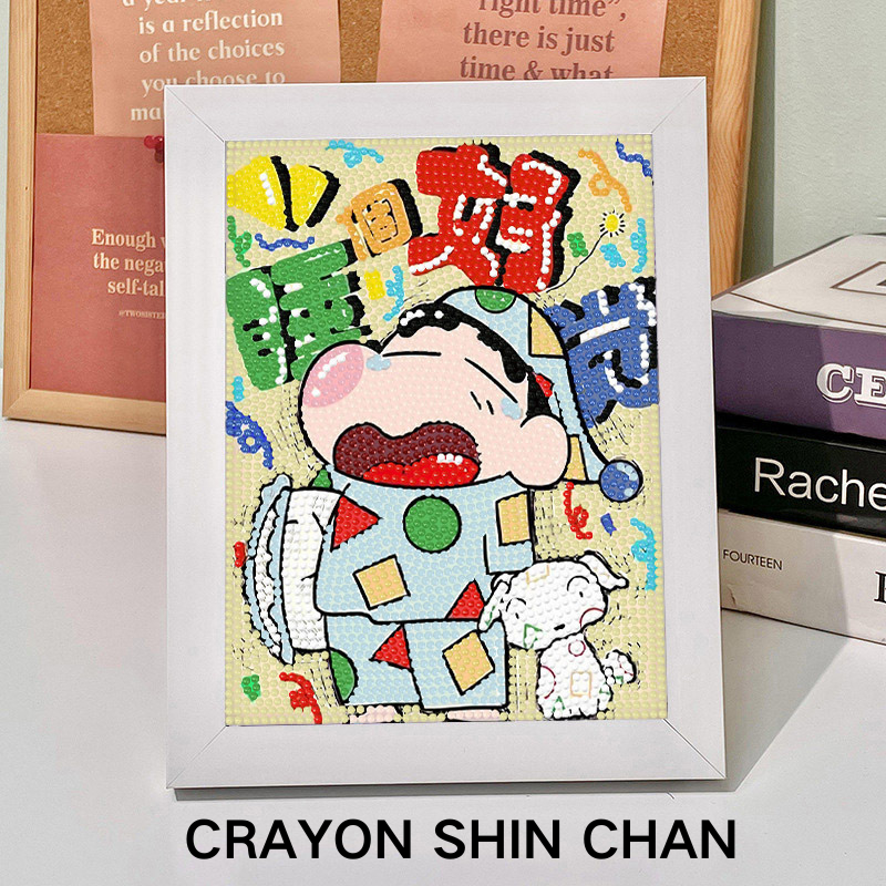 Cute Cartoon 5D DIY Diamond Painting Set With Frame 22cm*17cm DIY Handmade Kids Gift 儿童创意手工钻石贴画