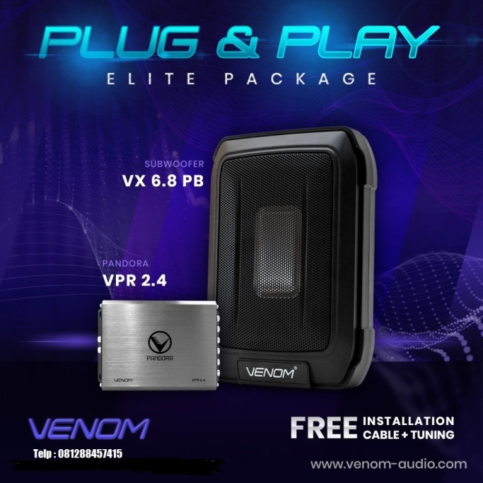 PAKET VENOM DSP VPR 2.4 + SUBWOOFER AKTIF + INSTALASI Harga 8,360,000 rupiah*Gratis Ongkir