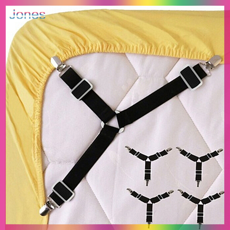 Sheet Suspenders Elastic Crisscross Bed Sheet Fasteners Adjustable
