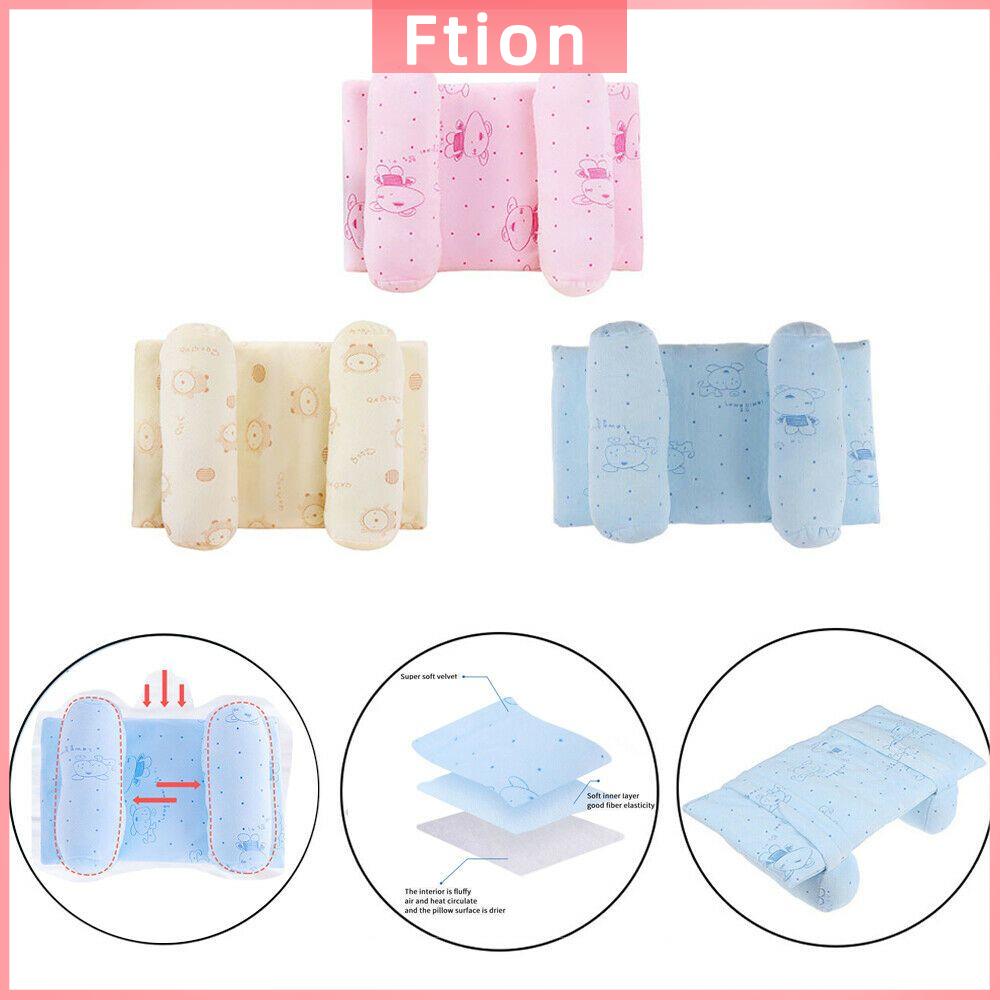 FTION Mềm Sơ sinh Bảo vệ cổ Đệm chống cuộn Gối trẻ em Người định vị Ngăn chặn đầu phẳng