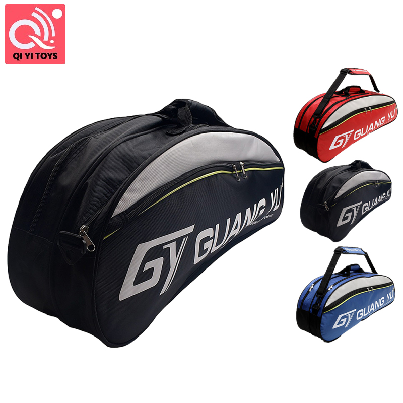 6 Racquet Badminton Racket Bag Nylon Adjustable Shuttlecock Bag For
