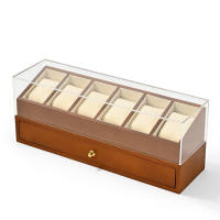 Oirlv Watch Organizer Box Wooden Jewelry Box Multi-Functional Watch Storage Case X073 X074
