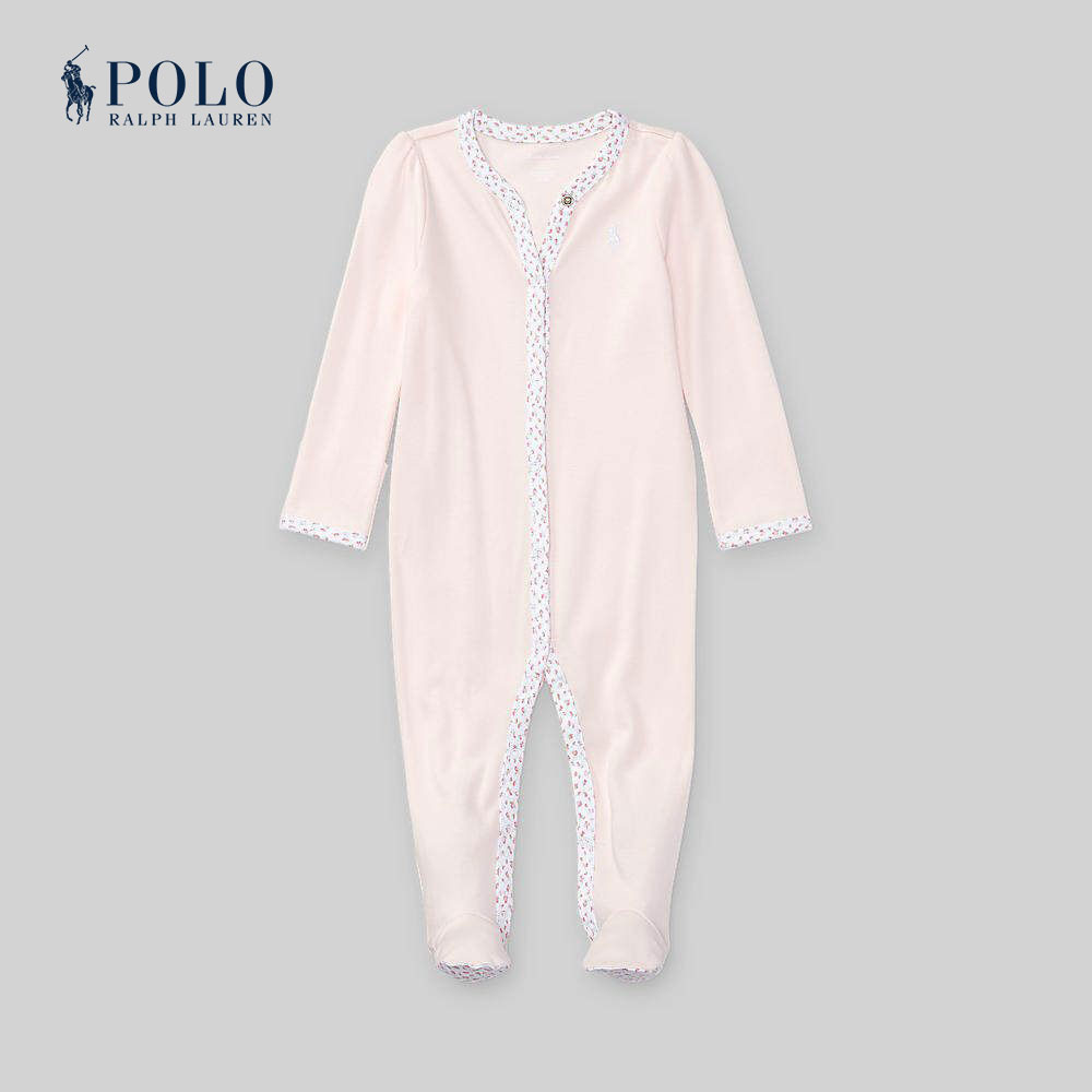 Polo Ralph Lauren Kids Baby Girl Jumpsuit-Floral-Trim Footed Coverall CWPOOPCF3320010 650 Pink ราคา 2,900 บาท*ส่งฟรี