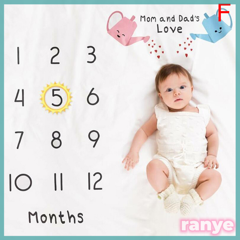 ranye HOT SALE Baby Monthly Milestone Photo Props Background Blanket