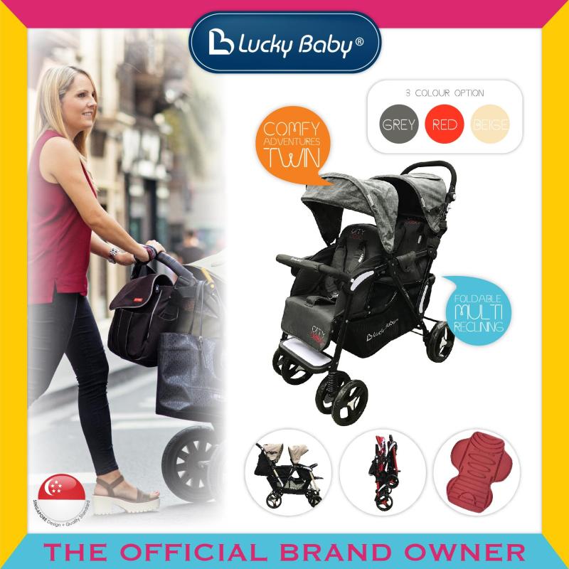 Lucky Baby® 516478 / 516461 / 516485 City Duo Twin Baby Stroller Singapore