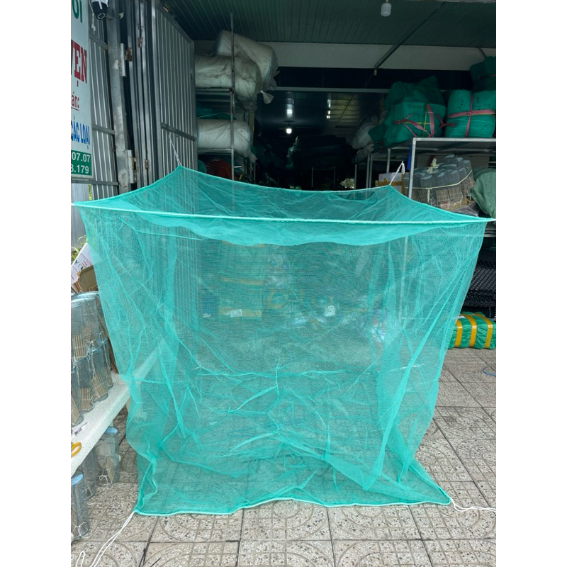 Vèo mùng gọ xanh nuôi cá 3li cao 1m5 ngang 1m5 dài 1m5 Có Nắp Đậy
