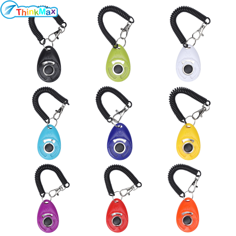 9 Pieces Multicolor Dog Training Clicker With Wrist Strap Dog Behavioral