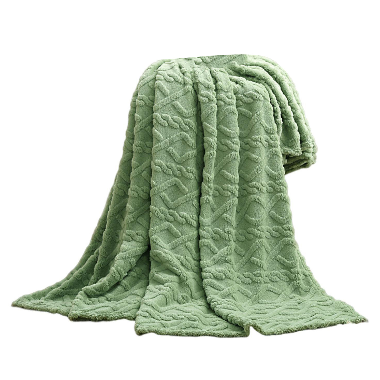 Pengwen giường ấm cúng trang trí nội thất chăn Polyester ném ấm cúng họa tiết hình thoi chăn sang tr