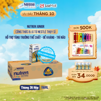 Thùng 36 Hộp Sữa Pha Sẵn NESTLÉ NUTREN JUNIOR Thụy Sĩ Công Thức BIG Tăng Trưởng Thể ChấtTrí NãoĐề Kháng 110ML 1-10 tuổi