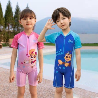 Paw tuần tra quần áo trẻ em trai Áo tắm bé trai một mảnh áo tắm bé trai bé Đồ bơi họa tiết kẻ quần short bãi biển