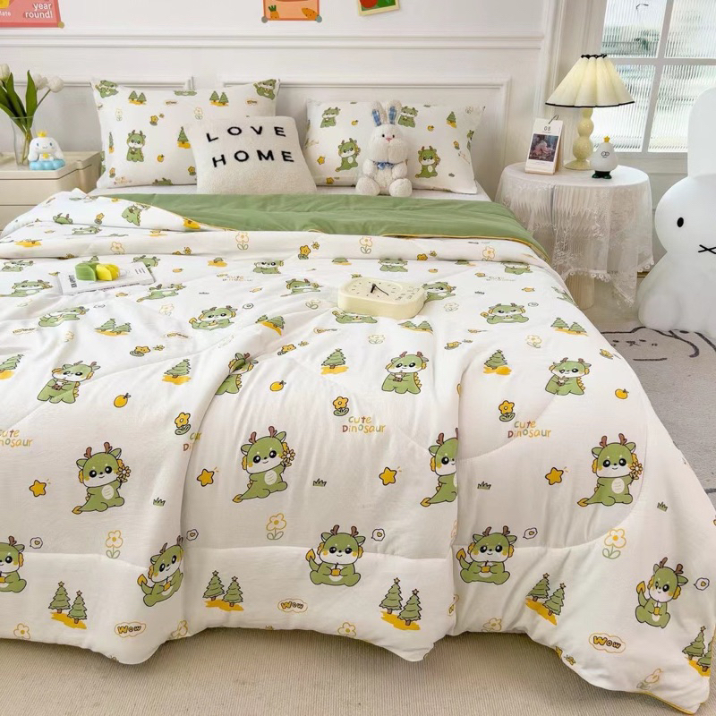 Chăn hè cotton đũi 2m2x2m, mẫu mới 2026, màu sắc nhẹ nhàng, phù hợp nhiều mùa.