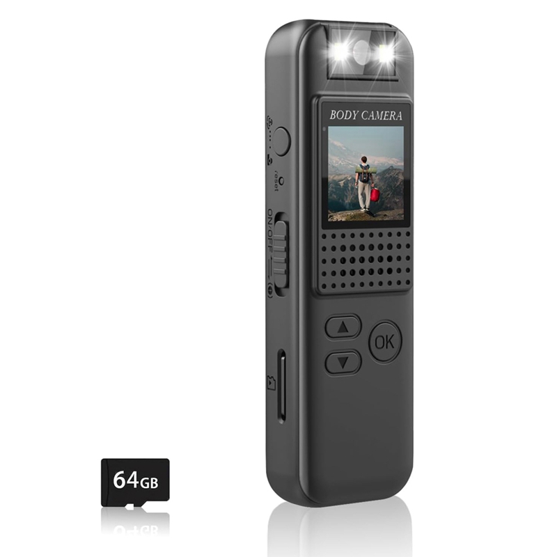 Police Body Cam Video HD 1080P Rotate Wearable Clip for Law Enforcement,Security,Guard,Home,Outdoor,Travel