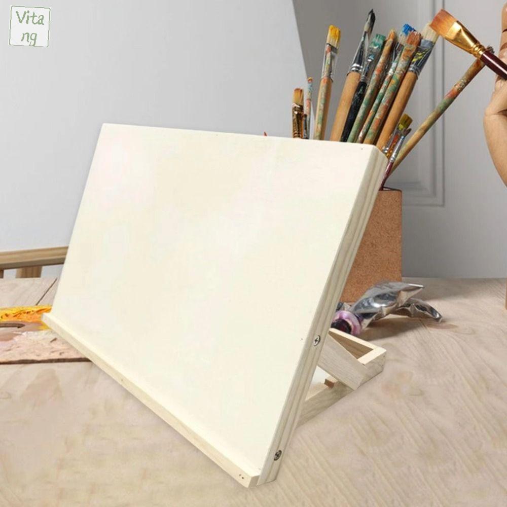 VITANG Di động Giá vẽ gỗ để bàn Đa chức năng Góc điều chỉnh Bảng vẽ Giá đỡ nghệ thuật bằng gỗ Gỗ nguyên khối Giá đỡ tranh Dụng cụ vẽ