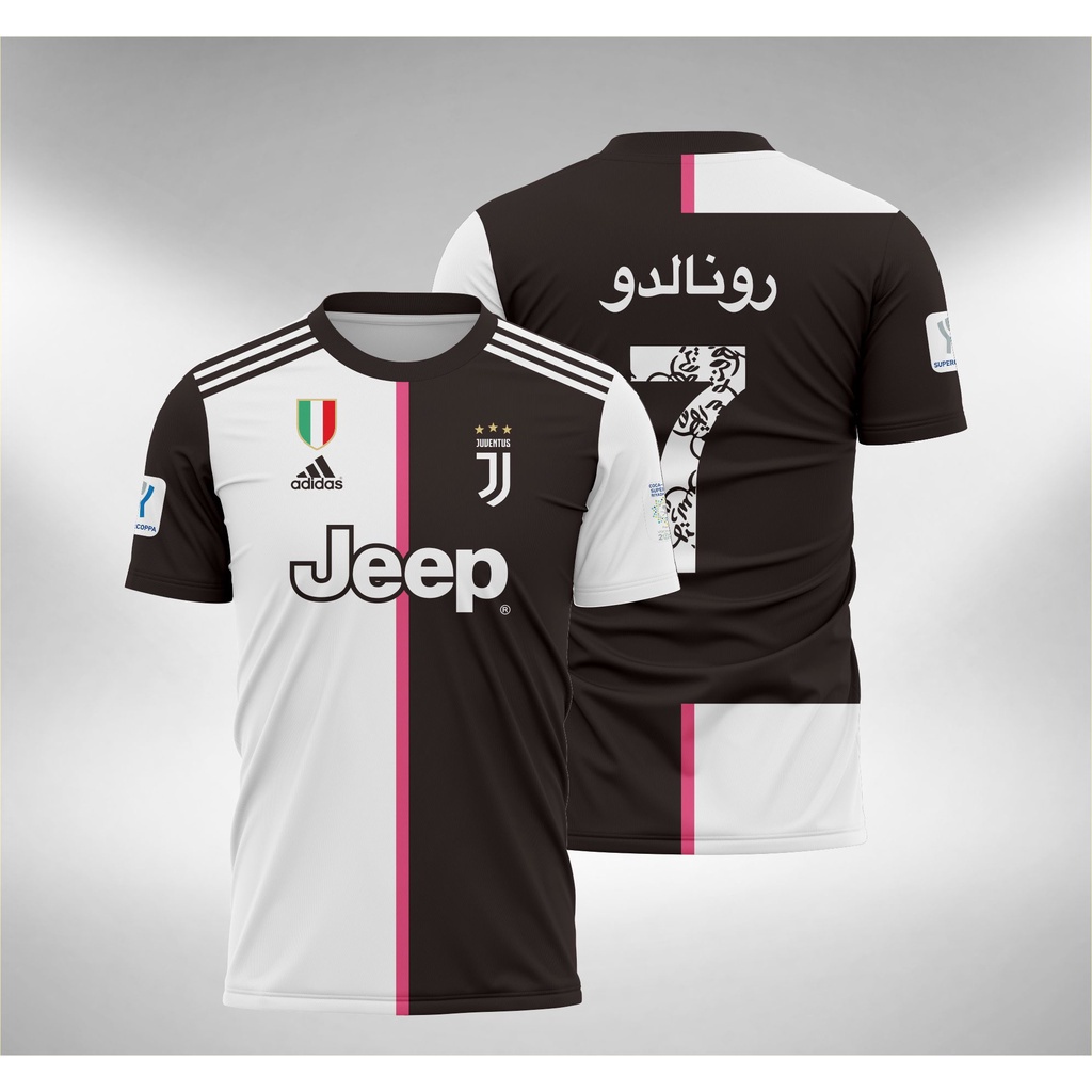 Juventus Sân nhà 2019 Siêu cúp Ý Ronaldo/Vô danh Quần áo nam XS M L XL XXXL