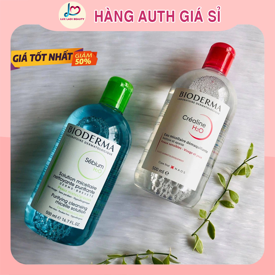 Nước Tẩy Trang Bioderma Pháp Sébium H2O/Sensibio H2O chai 500ml sạch sâu mềm mịn da
