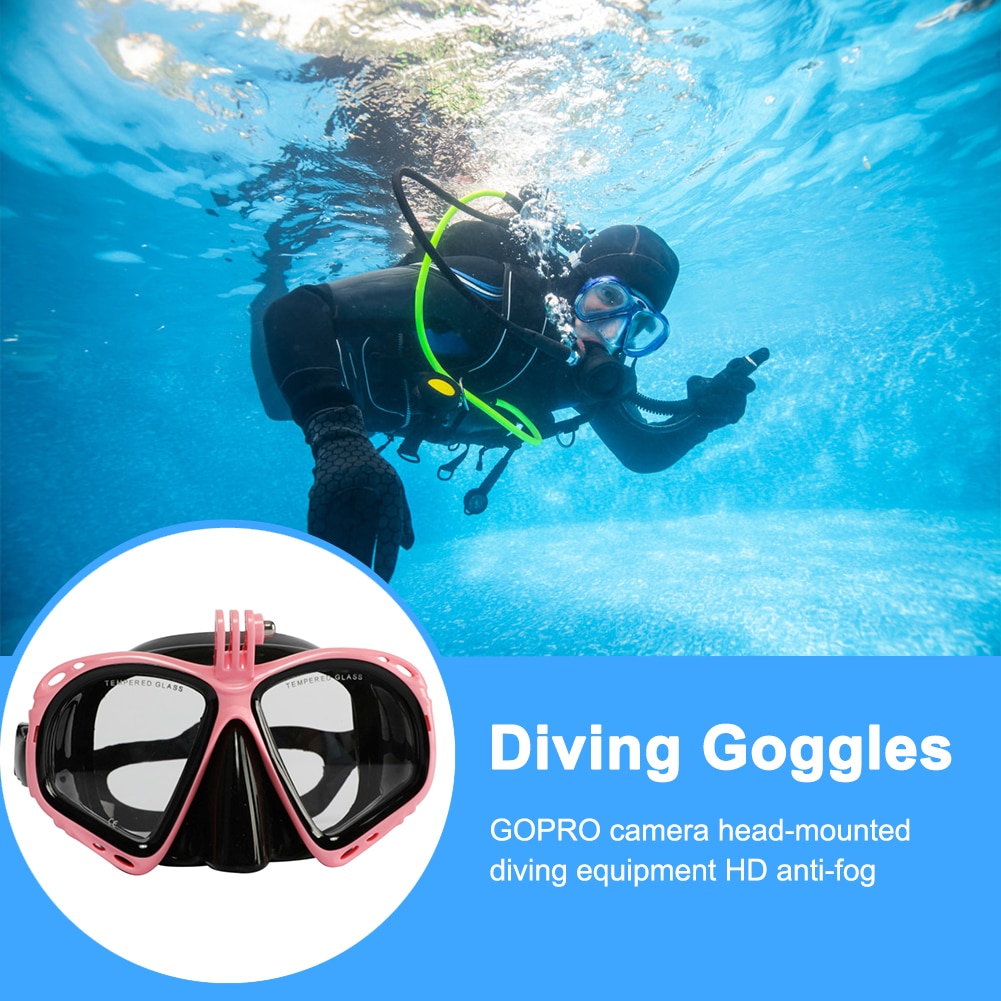 Camera Diving Goggles HD Anti-Fog Scuba Diving Glasses Tempered Glass