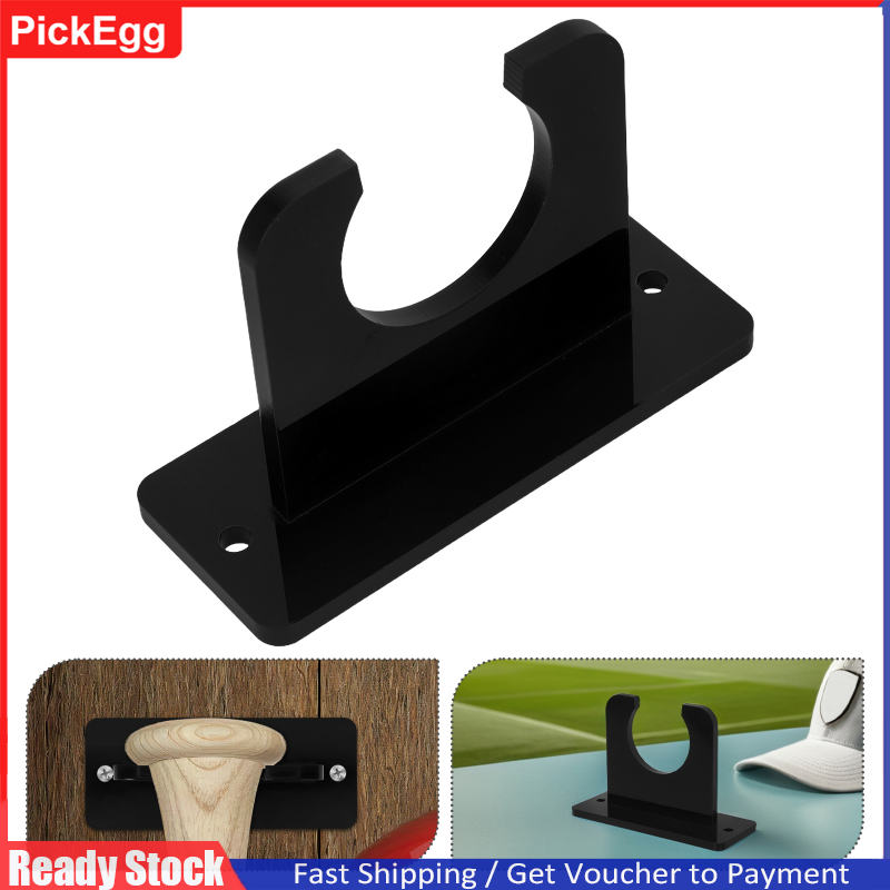 Pickegg 2pcs Vertical Baseball Bat Display Holder Bracket Wall Mounted Acrylic Softball Baseball Bat Racks for Garage Sports Gear Storage Supplies