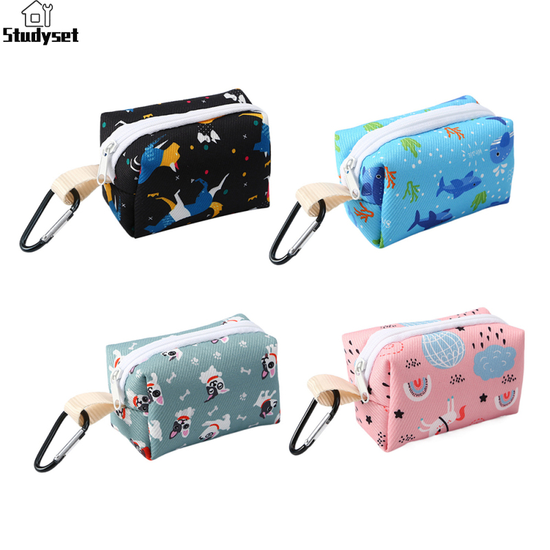 Studyset IN stock Dog Poop Bag Holder Pet Waste Bag Dispenser Pouch Leash Dog Waste Bag Dispenser Portable Hand Free Holder Carrier Dog Poop Dispenser For Leashes Bags Belts Strollers ราคา 46 บาท*ส่งฟรี