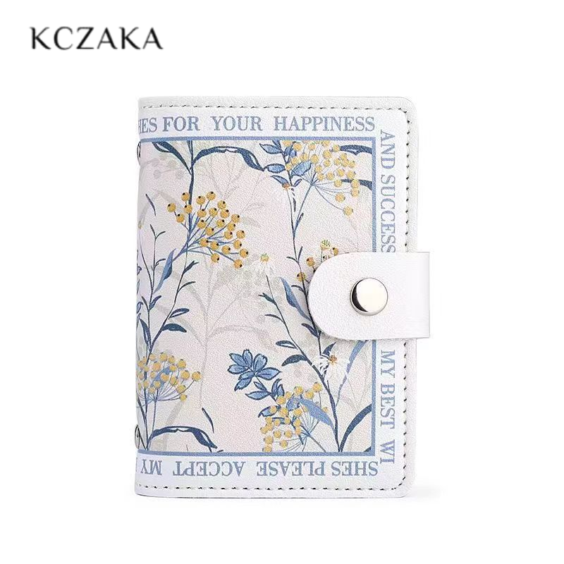 Kczaka Ví nữ hoa mới hoạt hình ví đựng thẻ chống khử từ nhiều thẻ thẻ ngân hàng Ví đựng thẻ túi đựng tài liệu ví đựng thẻ dung tích lớn Nữ