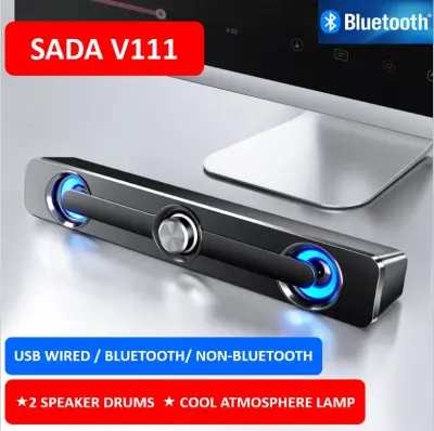 ★SG WARRANTY★SADA V-111 Speaker USB Powerful Bar Stereo Subwoofer Bass Speaker Surround Sound Box for PC Laptop Phone Tablet MP3 MP4