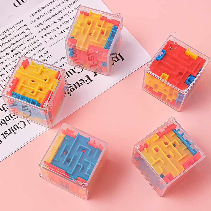 3D Maze Cube 3D Puzzle Cube For Stress Relief Transparent Puzzle Cube 3D