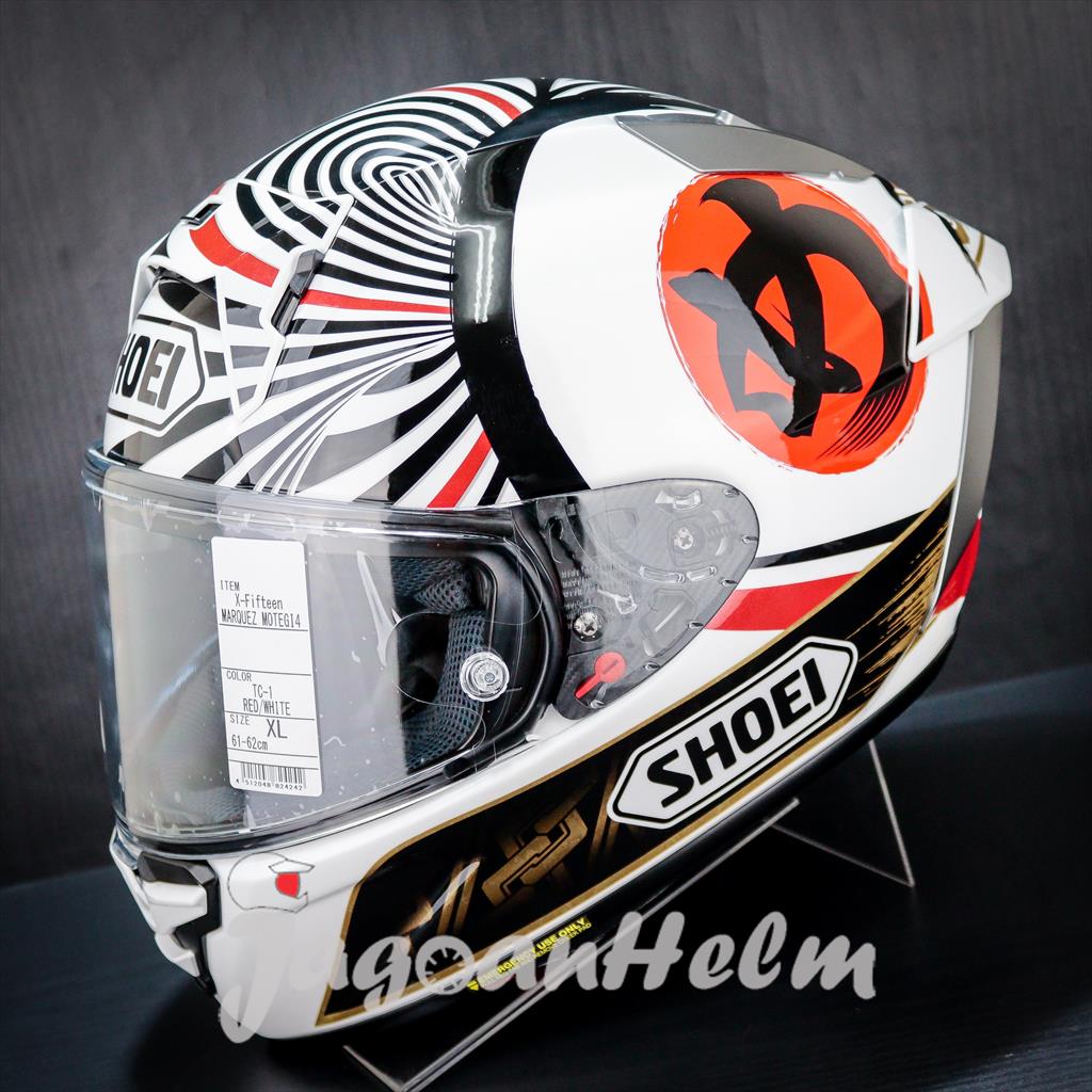 SHOEI HELM X15 MARQUEZ MOTEGI4 TC1 | RED WHITE | XFIFTEEN SNI Harga 15,570,000 rupiah*Gratis Ongkir