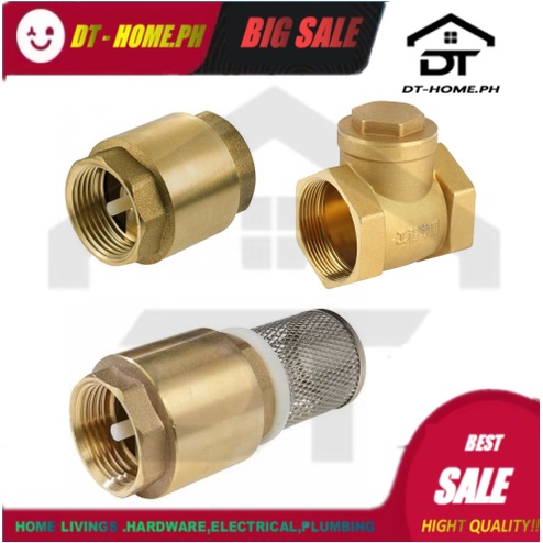 BRASS CHECK VALVE/FOOT VALVE/SWING VALVE 1/2 , 3/4 , 1