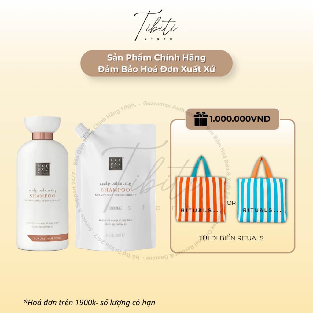Dầu Gội Phục Hồi Cân Bằng Da Đầu Chuyên Sâu Rituals Scalp Balancing Shampoo 250ML