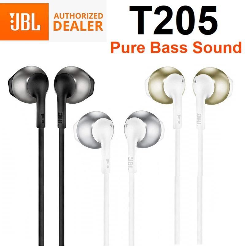 JBL T205 In-Ear Earphone Earpiece Headset Headphones with Mic Tune205 Singapore
