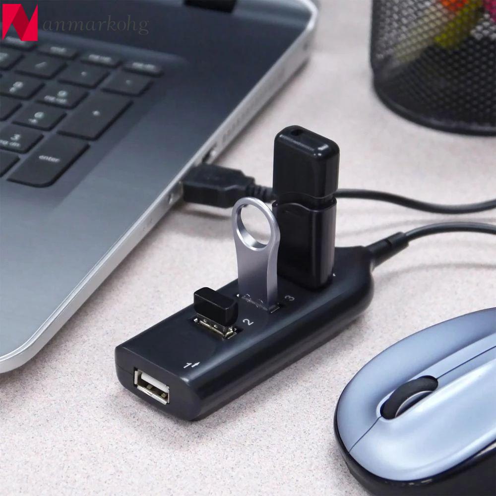 ANMARKOHG Notebook USB 2.0 High Speed Mini Hub Socket 4 Port Splitter USB